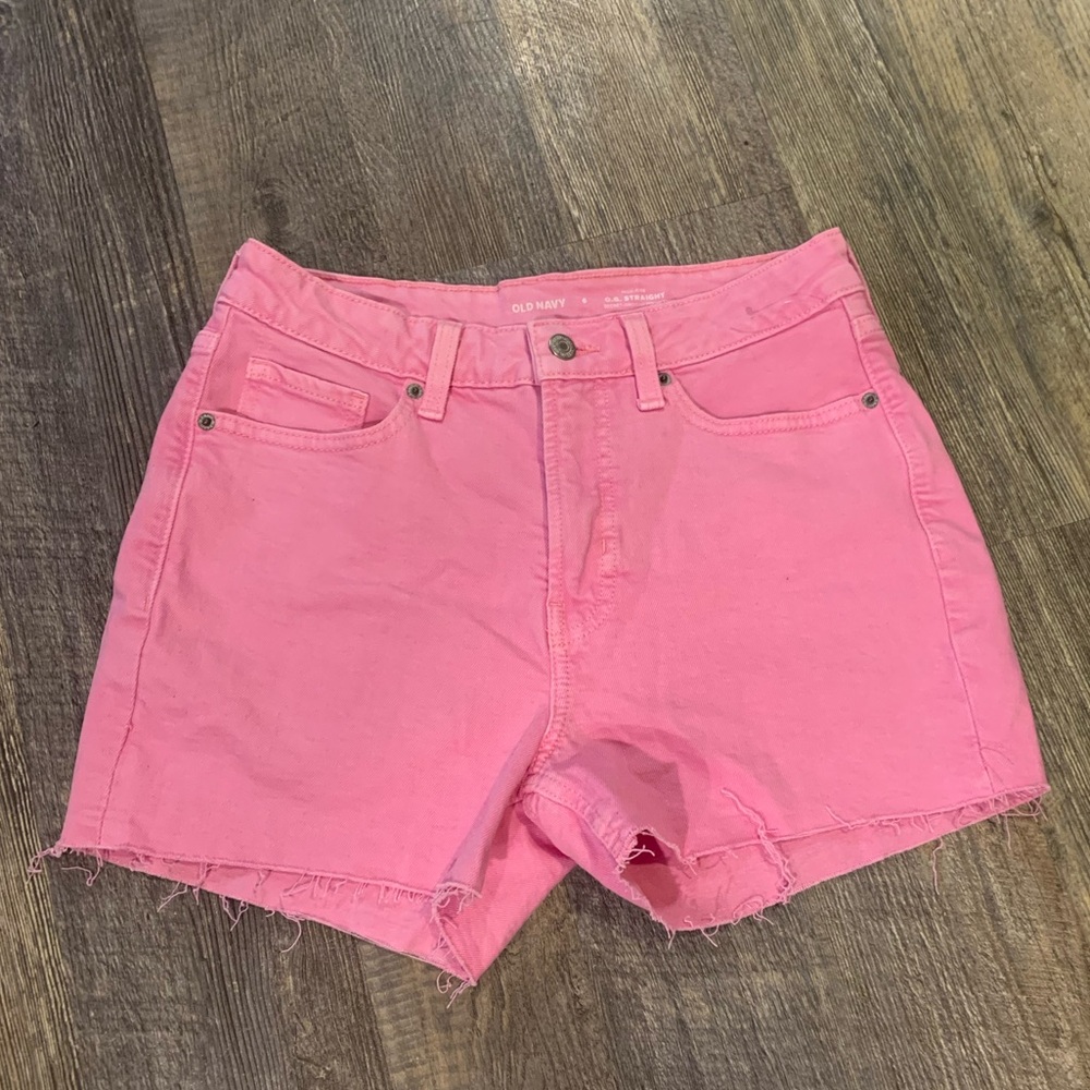 Old navy, size 6, pink jeans shorts